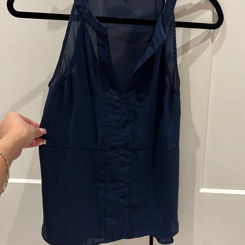 Navy blue tank blouse
